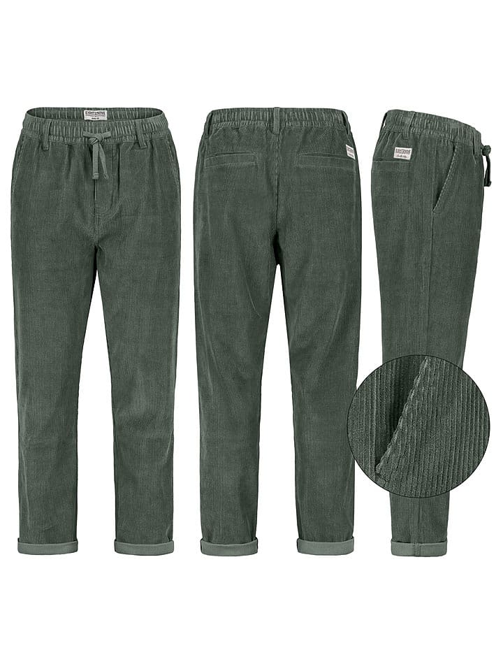 Eight2Nine Spodnie sztruksowe w kolorze zielonym rozmiar: W32