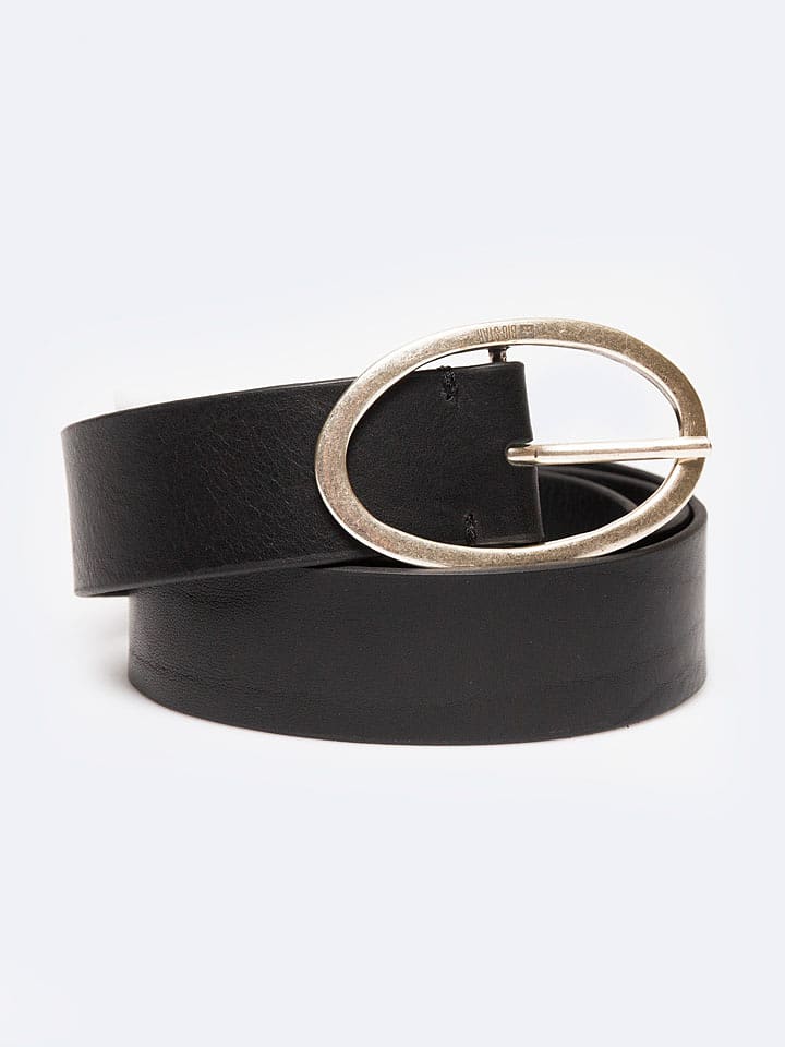 BIG STAR Skórzany pasek w kolorze czarnym rozmiar: M