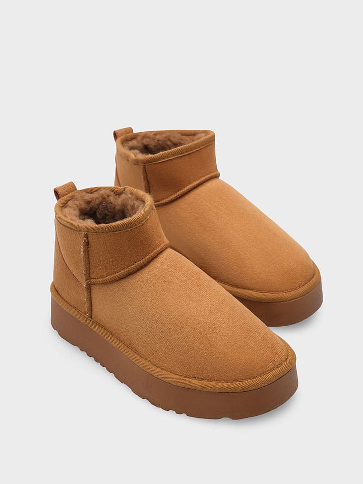 trendyol Botki zimowe w kolorze jasnobrązowym rozmiar: 37