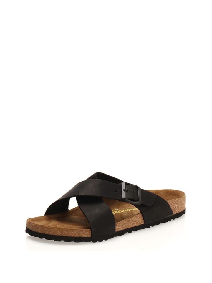 Comfortfusse Skórzane klapki w kolorze czarnym rozmiar: 45