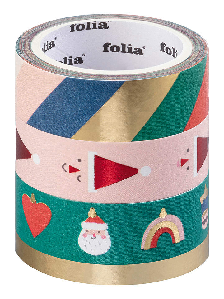 folia PAPER Taśmy washi (4 szt.) "Merry Jingling" - 5+ rozmiar: onesize