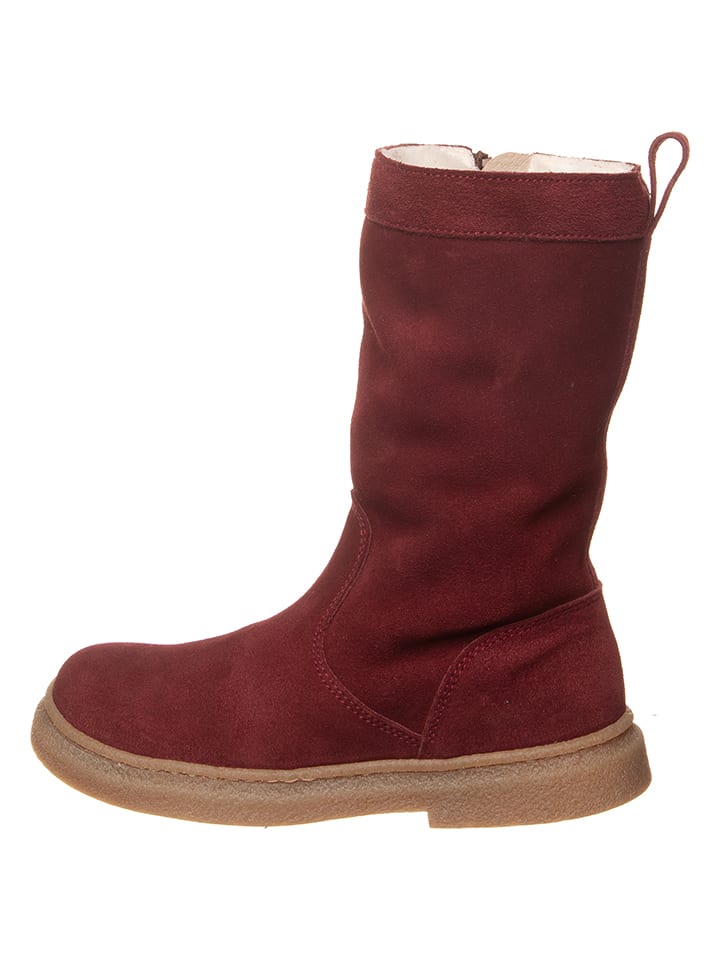 lamino Skórzane kozaki zimowe w kolorze czerwonym rozmiar: 31