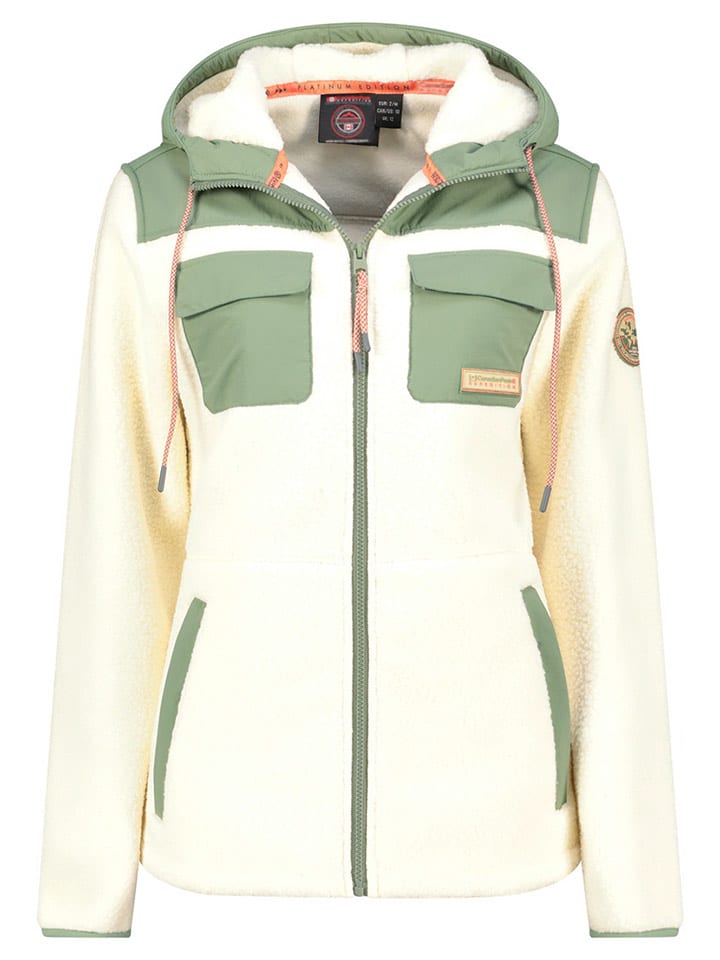 Canadian Peak Kurtka polarowa "Toulouseak" w kolorze kremowo-zielonym rozmiar: XL