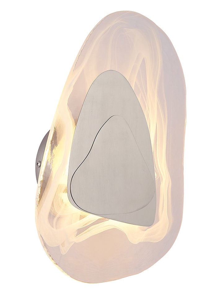 Globo lighting Lampa ścienna LED "Dorsey" w kolorze srebrno-kremowym - 20,3 x 31,5 cm rozmiar: onesize