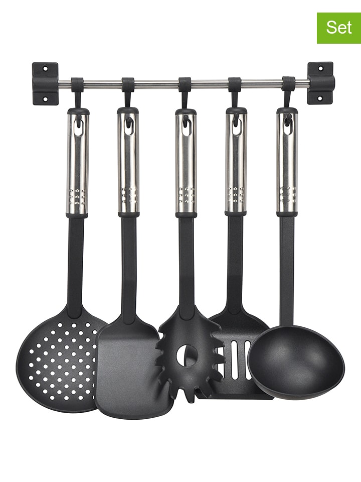 Chefware 6-częściowy zestaw w kolorze czarnym rozmiar: onesize