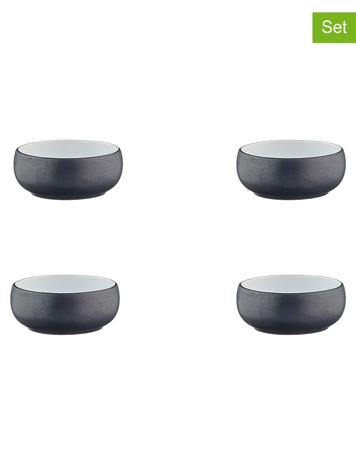 Björn Miski (4 szt.) "Gourmet" w kolorze czarno-białym do serwowania - Ø 12 cm rozmiar: onesize