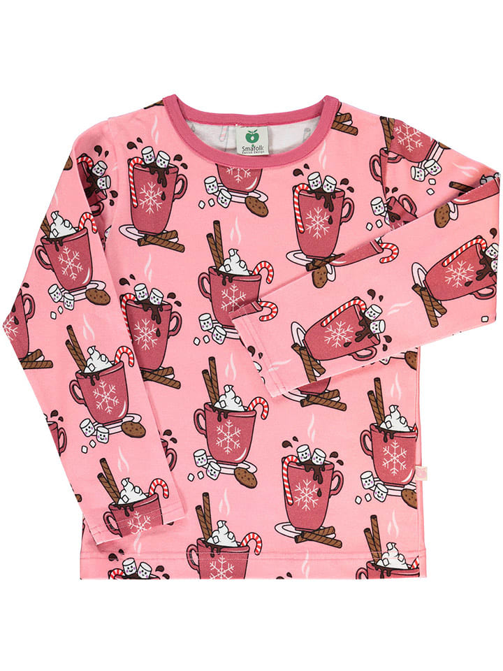 Småfolk Koszulka w kolorze różowym rozmiar: 104/110