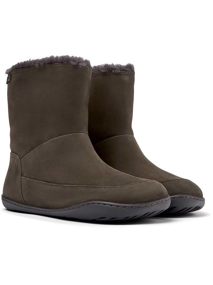 Camper Skórzane botki zimowe w kolorze antracytowym rozmiar: 38