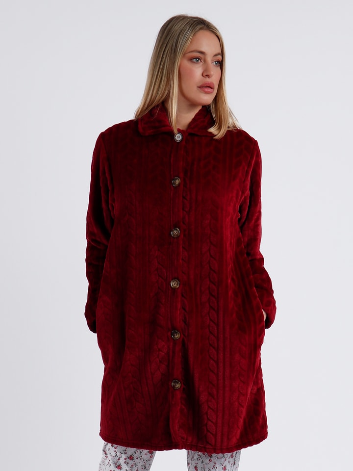 admas Płaszcz polarowy "Admas Garden" w kolorze bordowym rozmiar: L