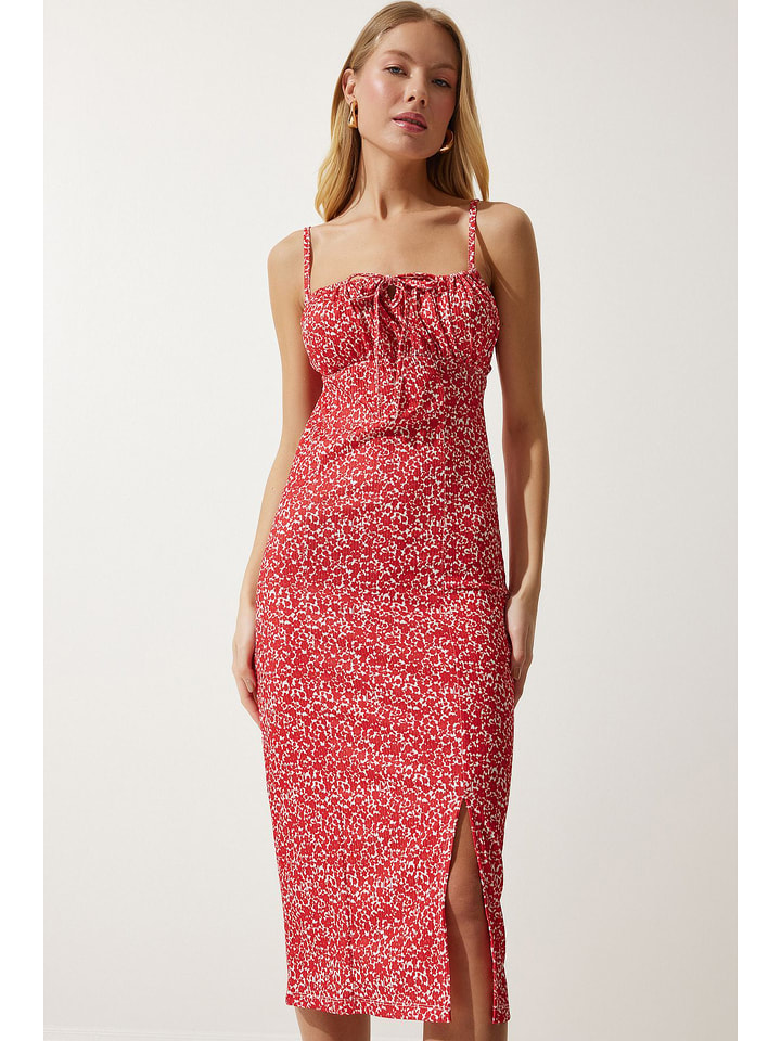 Happiness Istanbul Sukienka w kolorze czerwono-białym rozmiar: 38