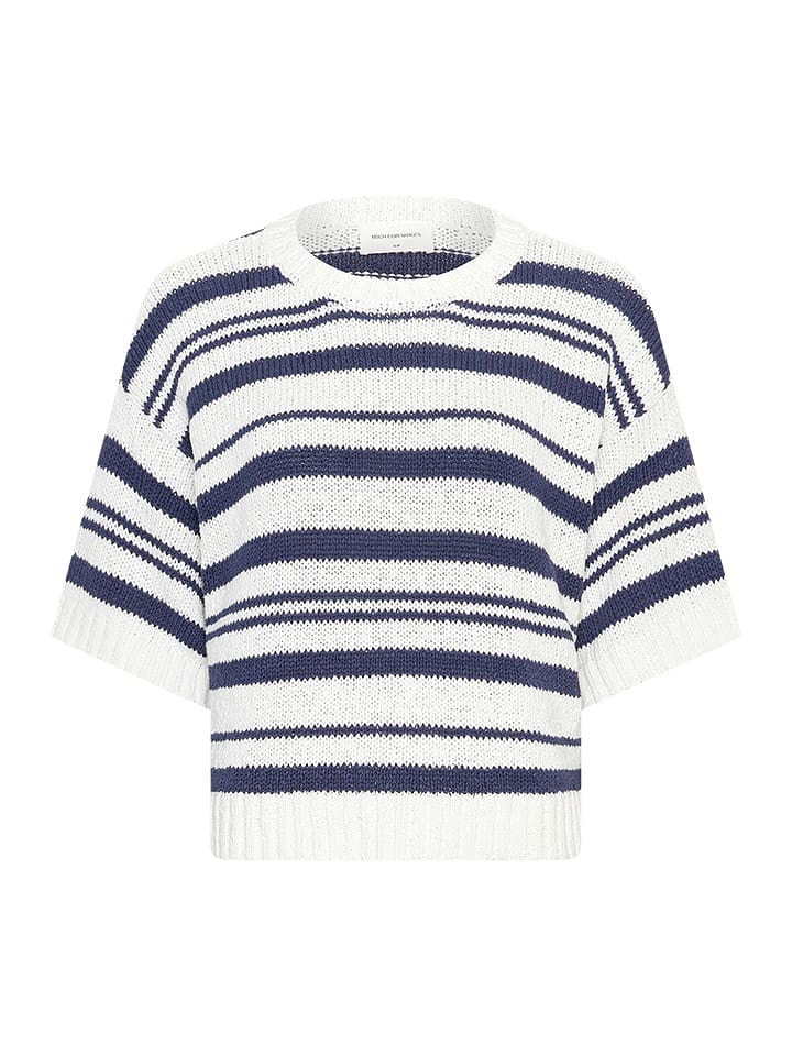 MOSS COPENHAGEN Sweter "Hannalie" w kolorze granatowo-kremowym rozmiar: XS/S