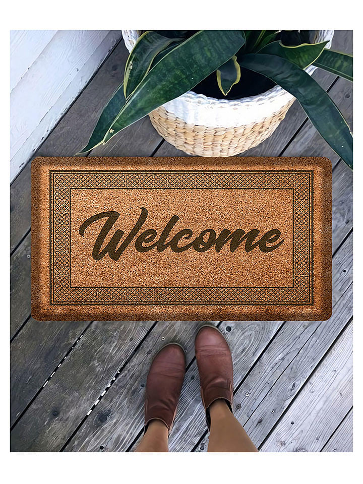 Conceptum Hypnose Wycieraczka w kolorze jasnobrązowym rozmiar: 45x65 cm