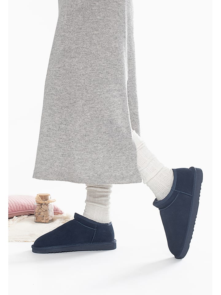 Gooce Skórzane botki zimowe "Jackie" w kolorze granatowym rozmiar: 41