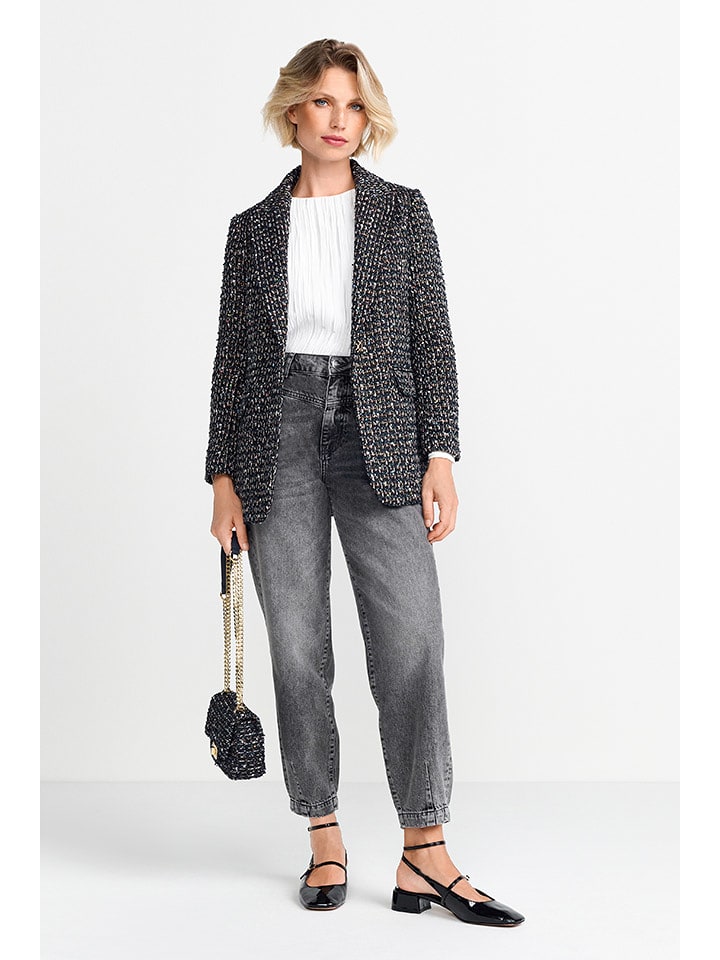 Rich & Royal Blezer w kolorze granatowym ze wzorem rozmiar: 34