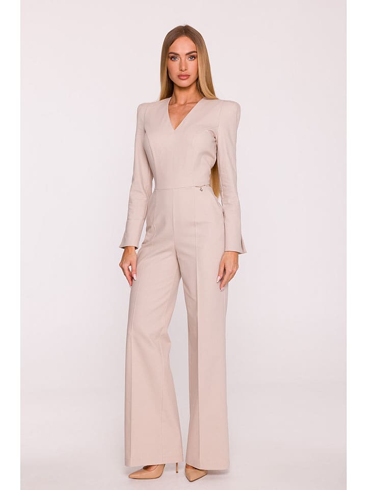 made of emotion Kombinezon w kolorze beżowym rozmiar: XL