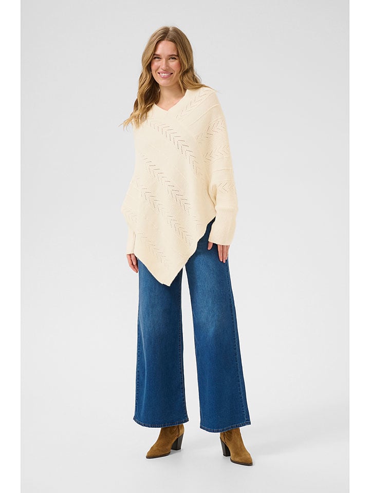 Cream Ponczo "Holiday" w kolorze beżowym rozmiar: onesize