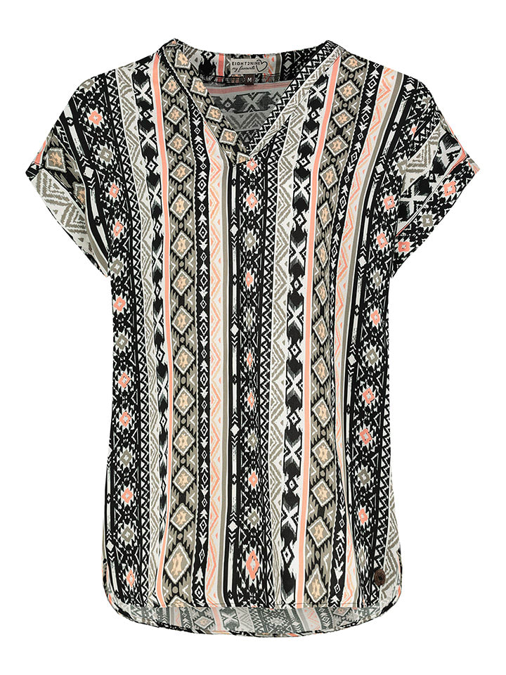 Eight2Nine Bluzka w kolorze oliwkowym ze wzorem rozmiar: S