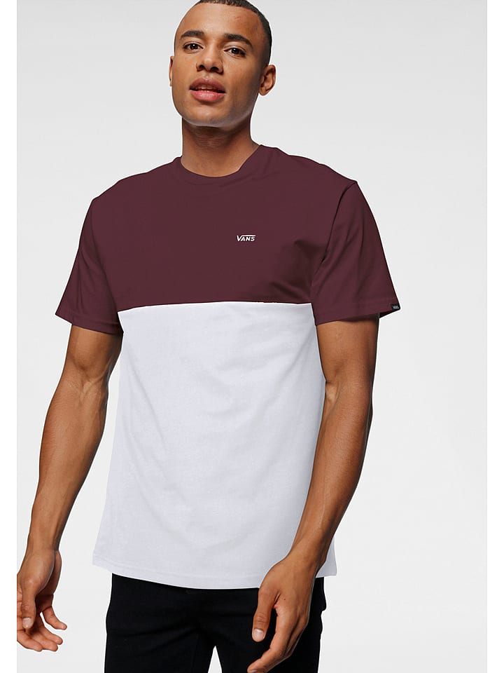 Vans Koszulka w kolorze bordowo-białym rozmiar: XS