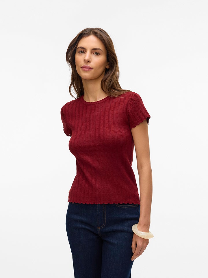 ONLY Koszulka w kolorze bordowym rozmiar: S