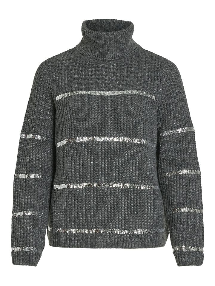 Vila Sweter "Sacha" w kolorze szarym rozmiar: XL