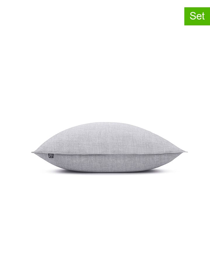 Zo!Home Poszewka "Lino" w kolorze szarym na poduszkę rozmiar: 80x80 cm