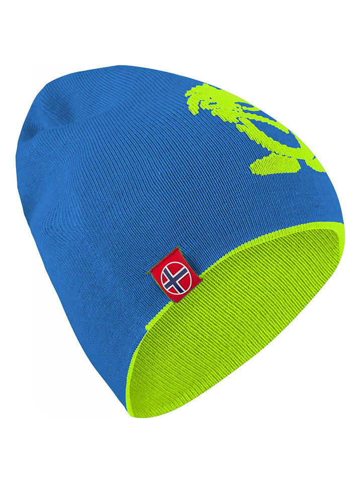 Trollkids Dwustronna czapka beanie "Troll" w kolorze niebiesko-zielonym rozmiar: 52-56 cm
