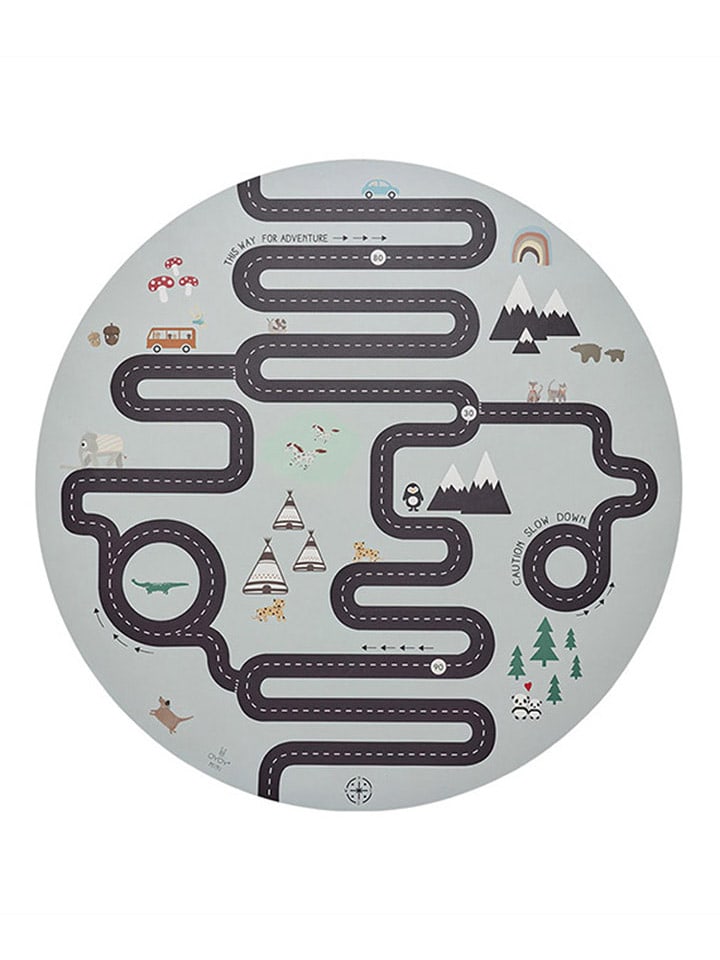 OYOY mini Koc "Adventure" w kolorze szarym do zabawy - Ø 112 cm rozmiar: onesize