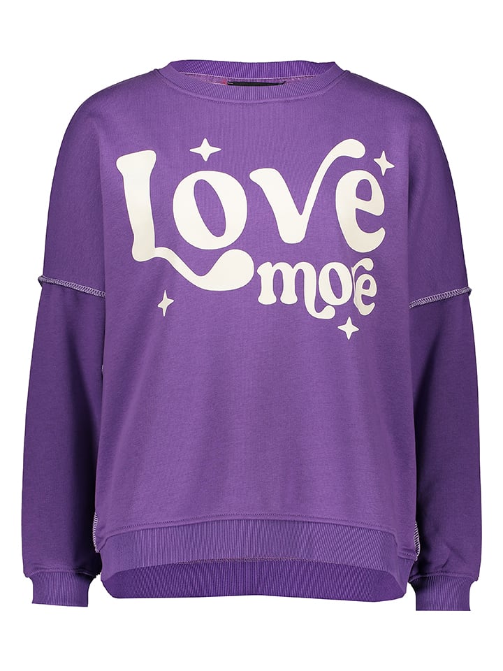 miss goodlife Bluza "Love more" w kolorze fioletowym rozmiar: XL