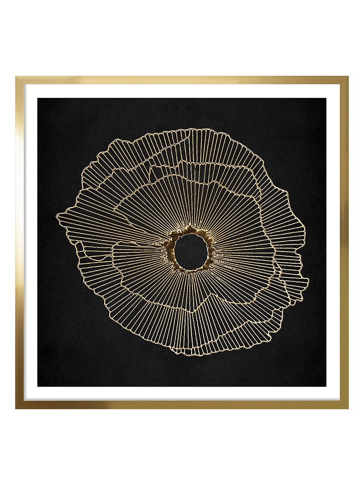 Ars Longa Druk artystyczny "Golden Lines" w ramce - 70 x 70 cm rozmiar: onesize