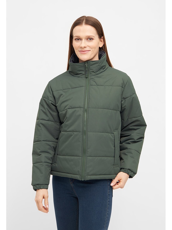 Derbe Dwustronna kurtka przeciwdeszczowa w kolorze zielono-granatowym rozmiar: 36