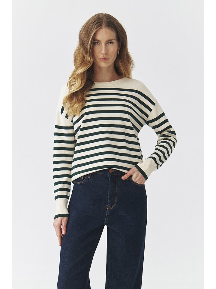 TATUUM Sweter w kolorze kremowo-czarnym rozmiar: M