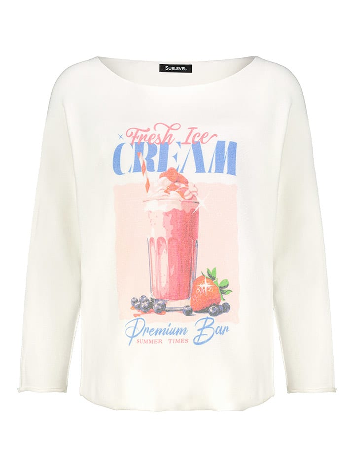 Sublevel Sweter w kolorze kremowym rozmiar: M/L
