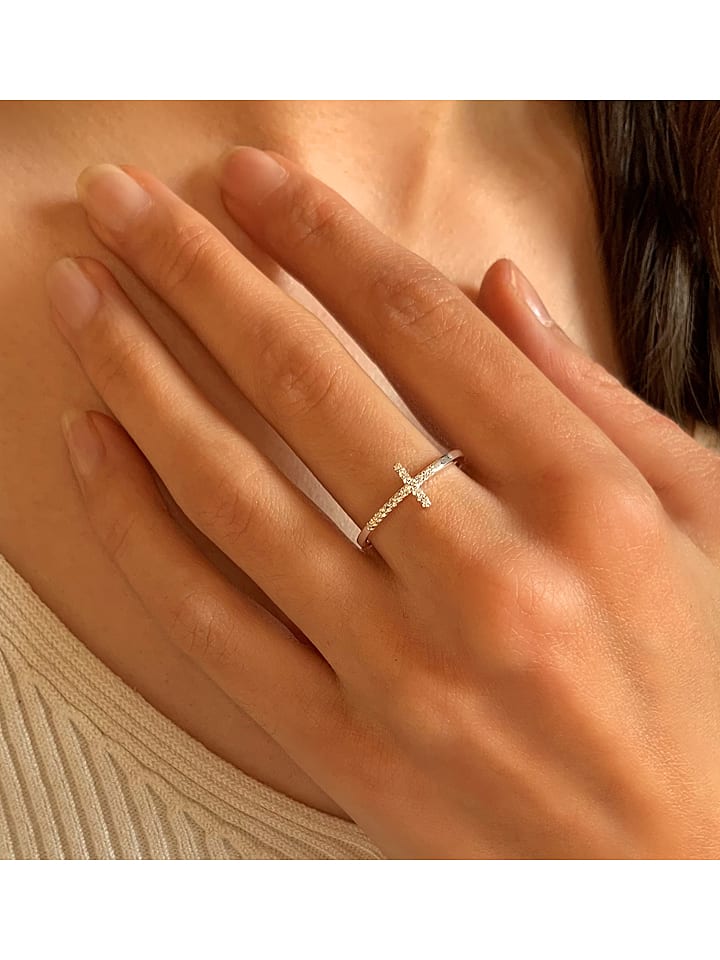 DI GIORGIO Srebrny pierścionek z cyrkoniami rozmiar: 54