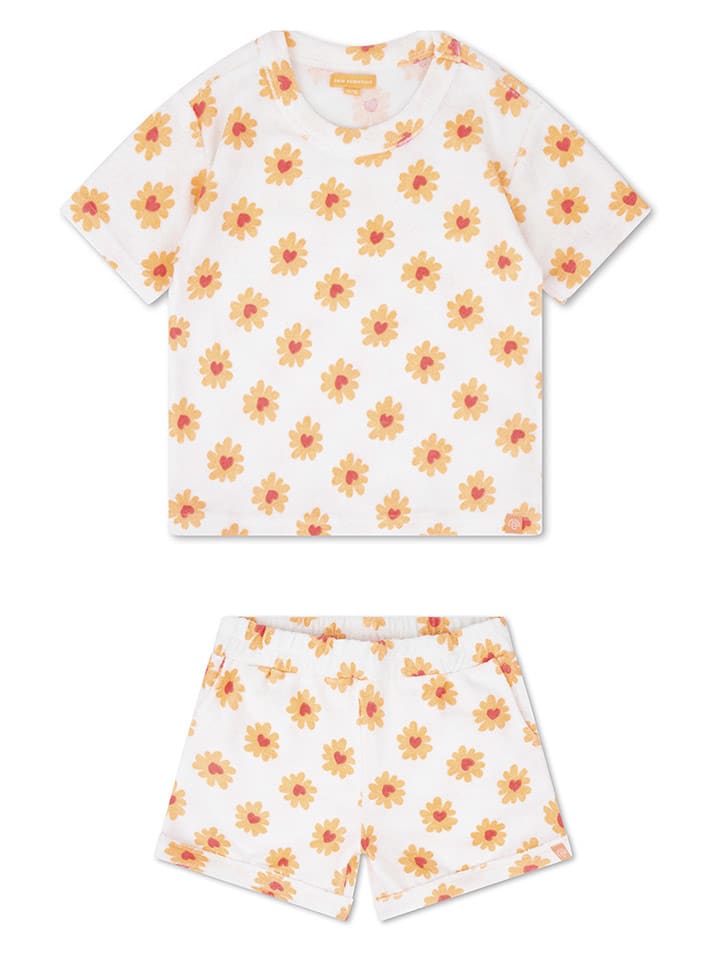 Swim Essentials 2-częściowy zestaw ''Floral Love'' w kolorze biało-pomarańczowym rozmiar: 110/116