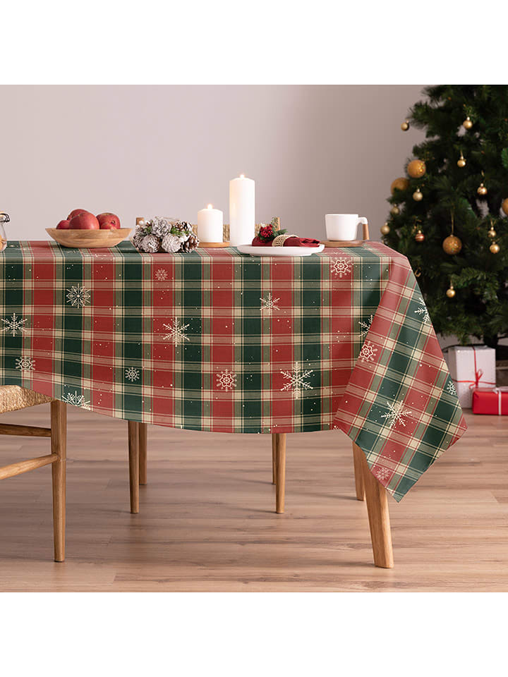 Mint Rugs Obrus "Christmas Buddy" w kolorze zielono-czerwonym rozmiar: 155x240 cm