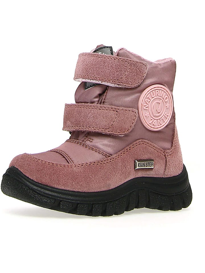Naturino Skórzane botki "Pile" w kolorze jasnoróżowym rozmiar: 25