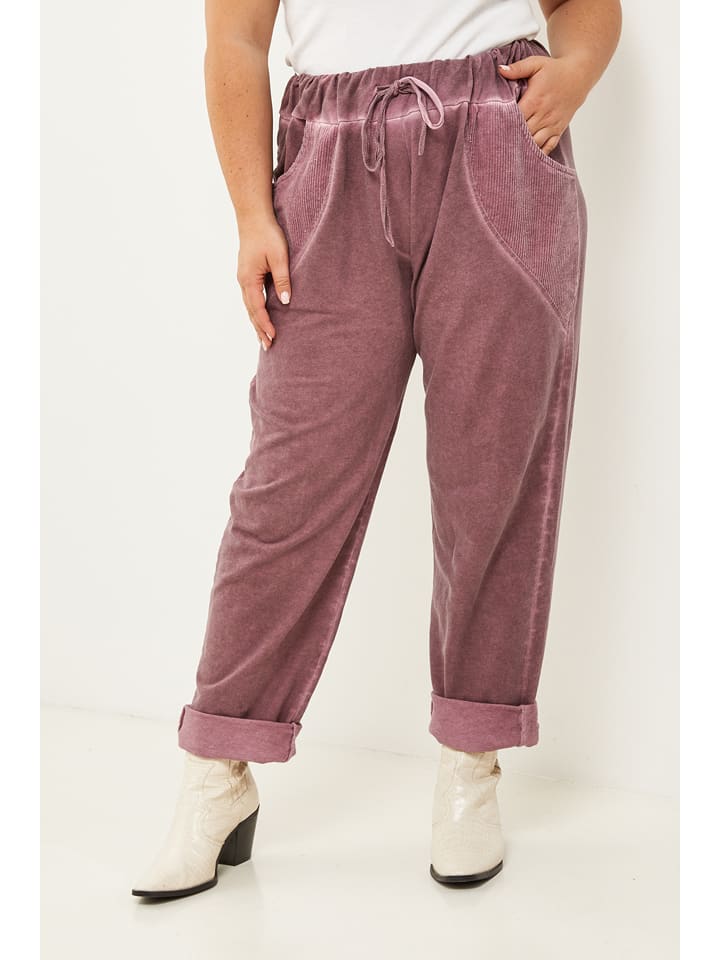 Curvy Lady Spodnie w kolorze jasnoróżowym rozmiar: 44/46