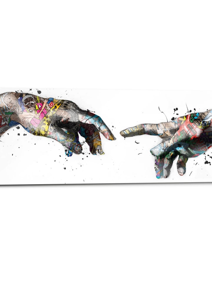 Orangewallz Druk artystyczny "Funky Creation" w ramce rozmiar: 30x90 cm