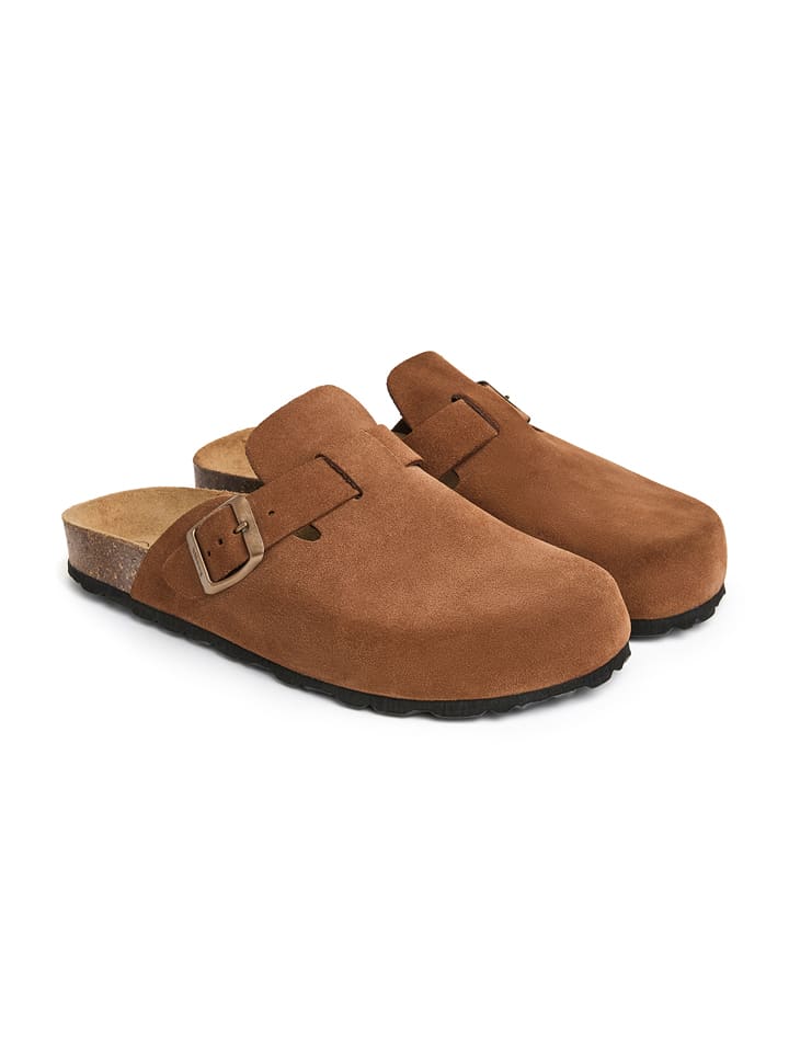 billowy Skórzane chodaki w kolorze jasnobrązowym rozmiar: 38