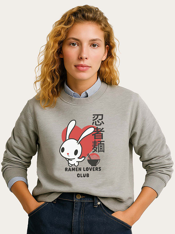 WOOOP Bluza "Torc Ramen Lovers Club Bunny" w kolorze szarym rozmiar: L
