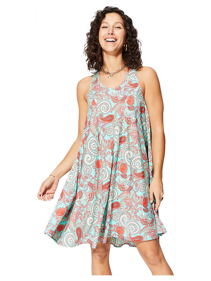 Ipanima Sukienka w kolorze biało-czerwono-turkusowym rozmiar: 34-40