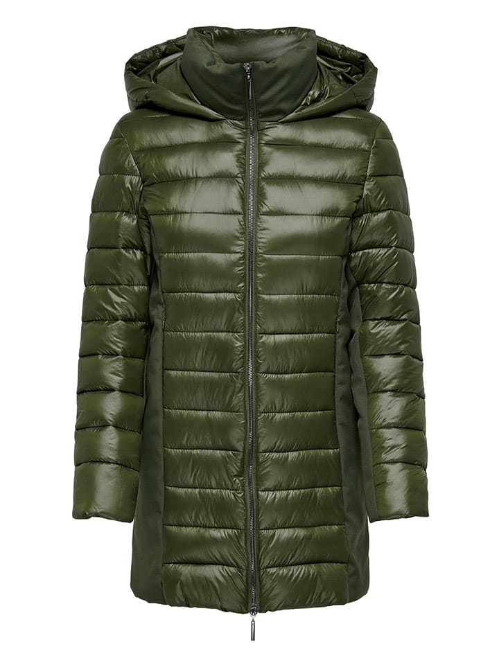 ONLY Płaszcz pikowany w kolorze ciemnozielonym rozmiar: XS