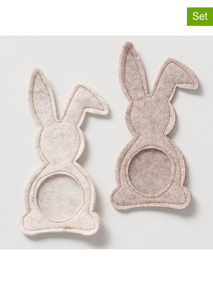 Boltze Torebki prezentowe (2 szt.) "Kelis" w kolorze kremowo-beżowym - wys. 14,5 cm rozmiar: onesize