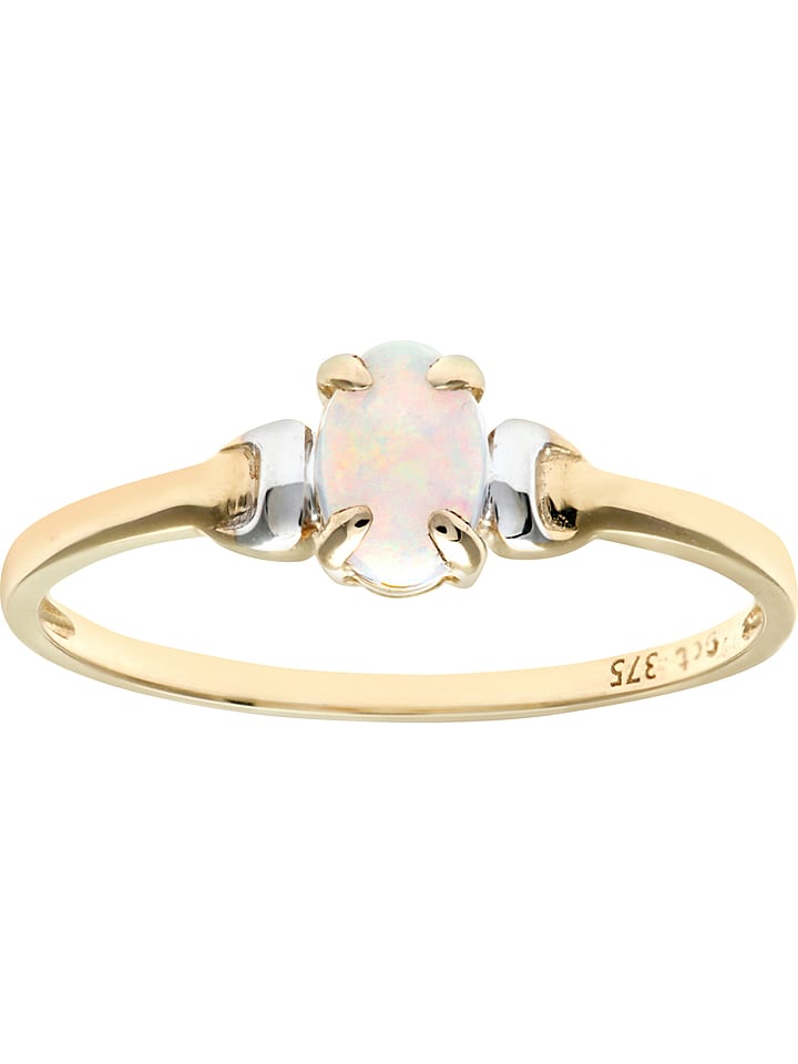 Revoni Złoty pierścionek z opalem rozmiar: 48