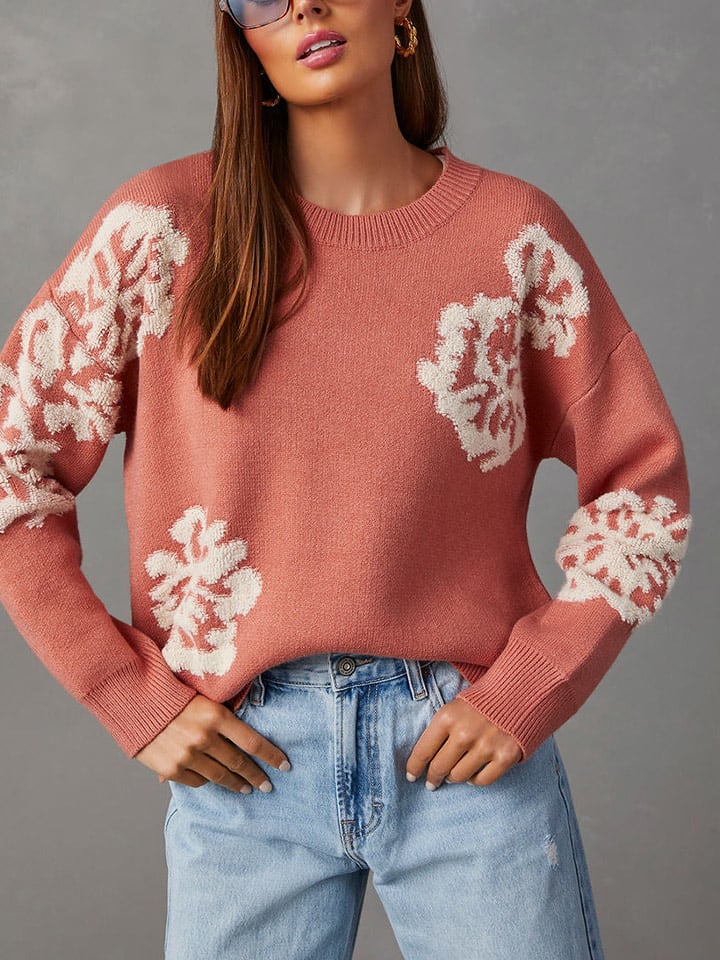 Milan Kiss Sweter w kolorze szaroróżowym rozmiar: XL