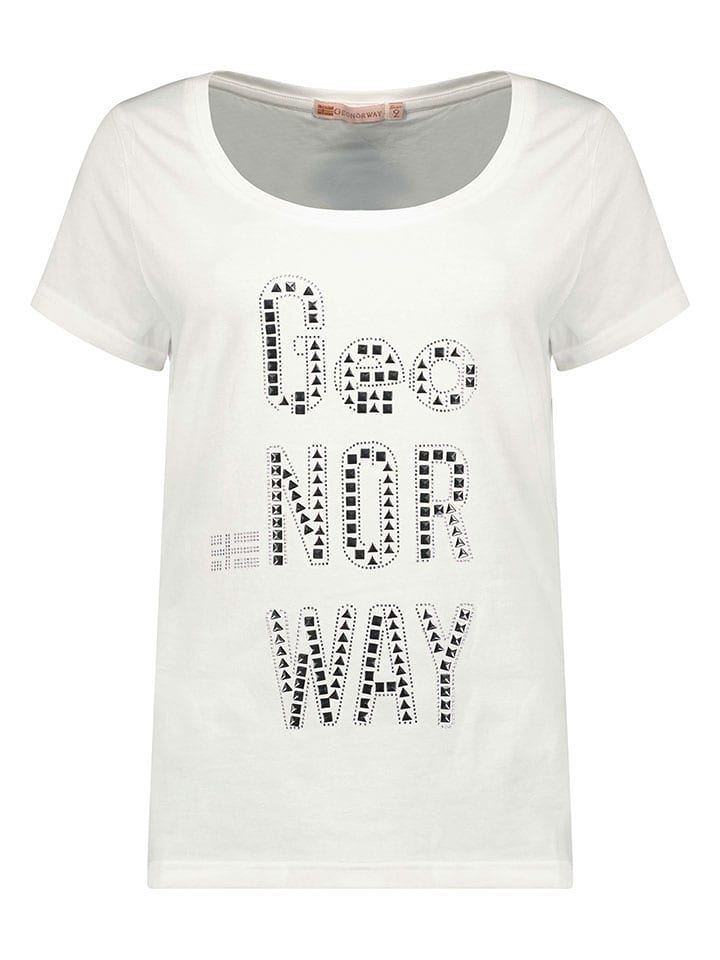 Geographical Norway Koszulka "Jarziza" w kolorze białym rozmiar: XXL