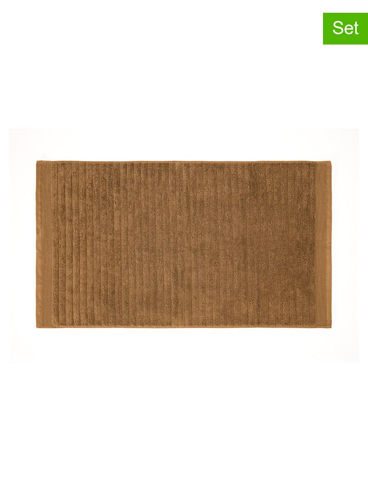 HNL Ręczniki (2 szt.) "Prestige" w kolorze jasnobrązowym do rąk rozmiar: 50x100 cm