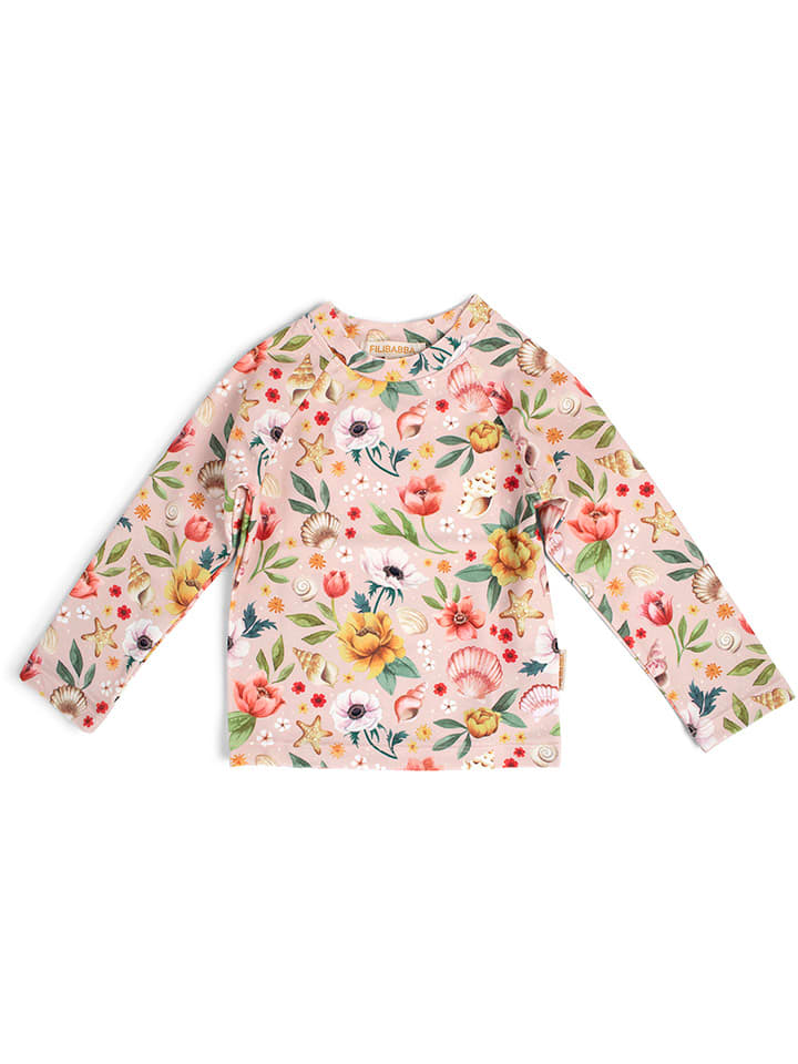 Filibabba Koszulka kąpielowa "Nor Ocean Blossom" w kolorze jasnoróżowym rozmiar: 98/104