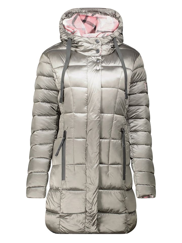 Geographical Norway Płaszcz pikowany "Bulli" w kolorze szarym rozmiar: 3XL