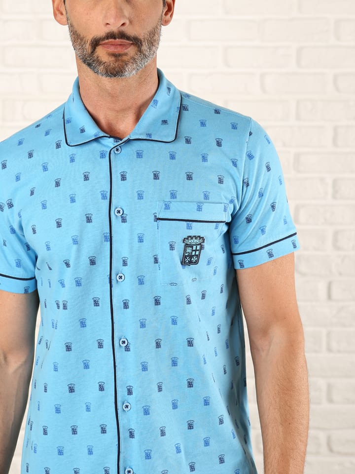 maryplaid Piżama w kolorze błękitno-niebieskim rozmiar: M